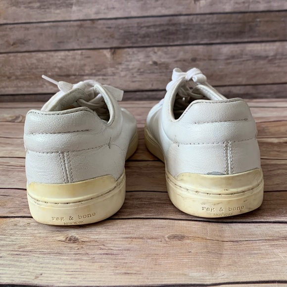 Rag & Bone White Leather Sneakers - Picture 6 of 8